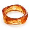 European and American popular smudged coffee bracelet resin women's arc bracelet student girlfriend ring jewelry