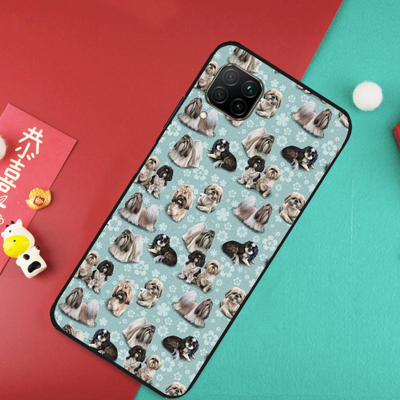 Cartoon Shih Tzu Hund für Huawei Nova 12S 9 10 SE 7i 8i 11i 12i Y60 Y61 Y70 Y72 Y73 Y90 Y91 P20 P30 P40 Lite Hülle