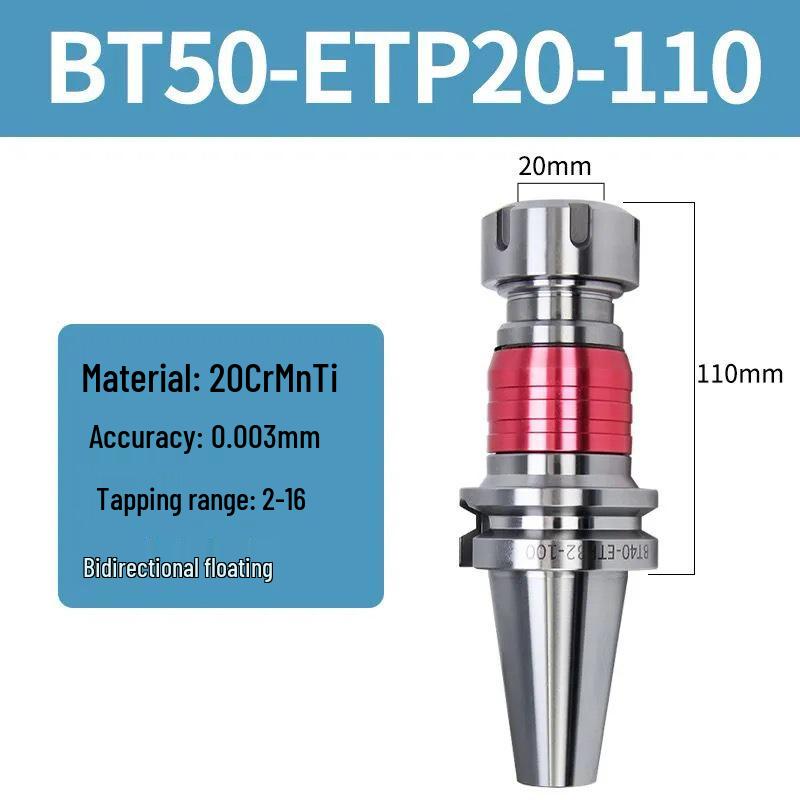 BT-GT/ETP Telescopic Tool Holder for Elastic Tapping, Compatible with BT30/40/50 Machining Centers