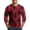 Men's Halloween Print Raglan Dralan Three-quarter Sleeve Casual Top