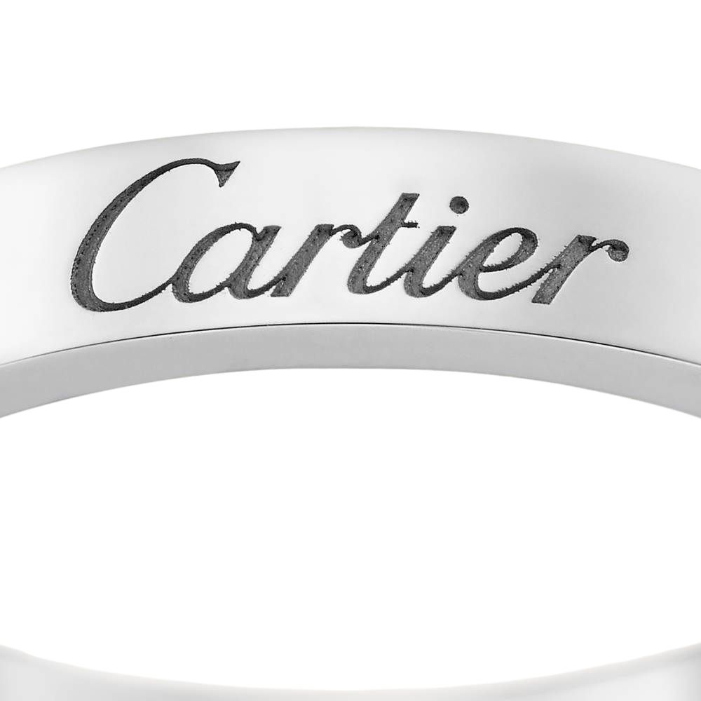 Cartier C De Classic Letter Ring Unisex Ring Platinum B4054000