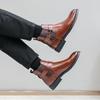 Fashion High Top Men's Leather Shoes Fashionable British Gentleman Style Outdoor Leisure Business Party DRESS Office Adult Shoes 38-46