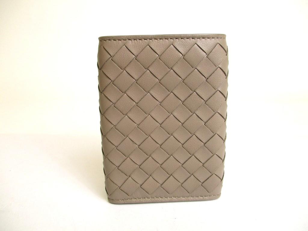 Authentic BOTTEGA VENETA Intrecciato Beige Leather Trifold Wallet Compact Wallet #9696  Refurbished