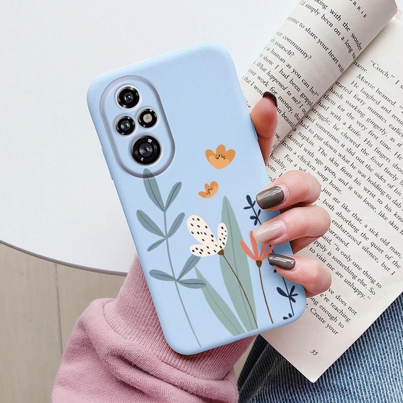 

Beautiful Flowers For Honor 200 Pro Case Cute Heart Leopard Print Cover Soft Silicone Matte Protective Funda For Honor 200 Smart Honor 200 Pro