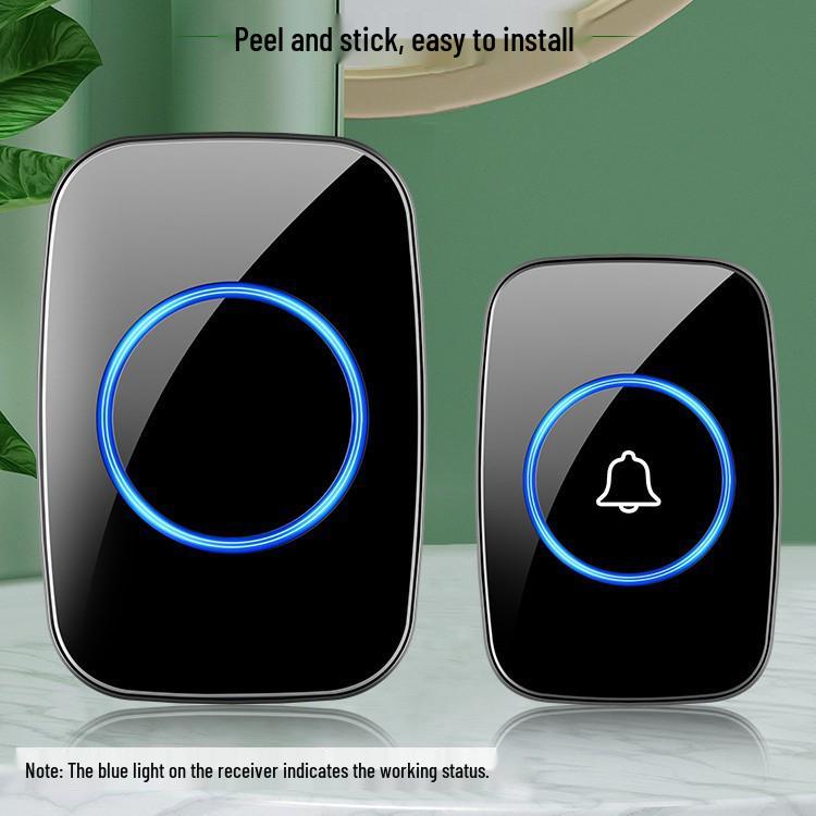 KajiaS A10 Black Wireless Doorbell with Electronic Music and Elderly Call Button