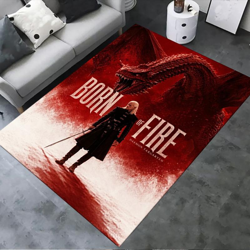 Daemon Targaryen Carpet Rug for Living Room Bedroom Home Sofa Decoration,Kids Play Non-slip Floor Mat