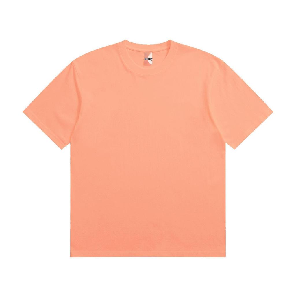 Japanese Style 230g Pure Cotton Heavyweight Short Sleeve T-shirt - Spring/Summer Solid Color, Versatile & Simple with Custom Logo Option