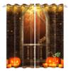 2pcs/set Horror Halloween Window Curtain Night Gate Skeleton Home Bedroom Living Room Decor Blackout Polyester Fabric Curtains