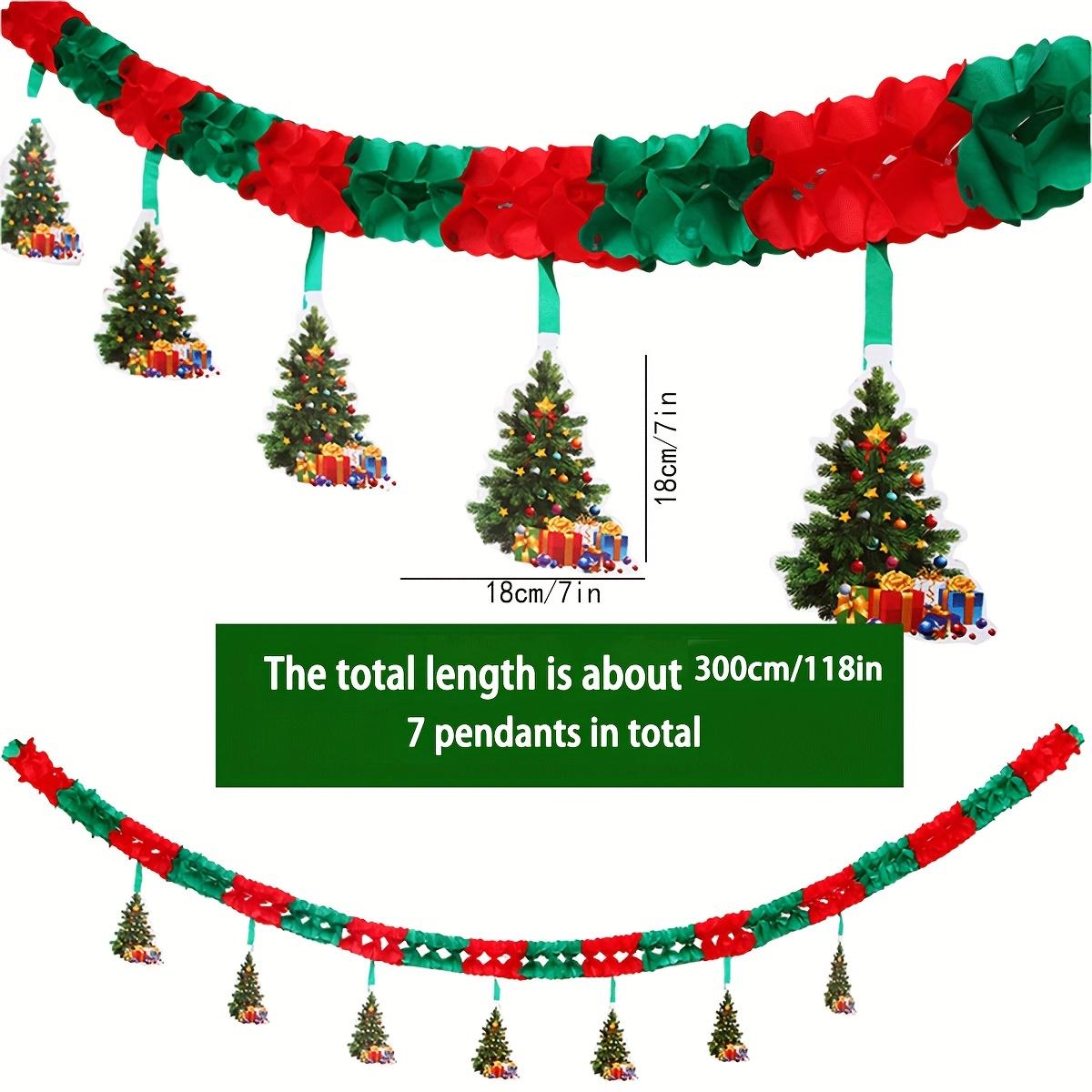 Рождественский баннер, украшение для праздничной вечеринки, сотовая бумага, подвесной цветок, Санта, потолочная композиция, украшение, баннер