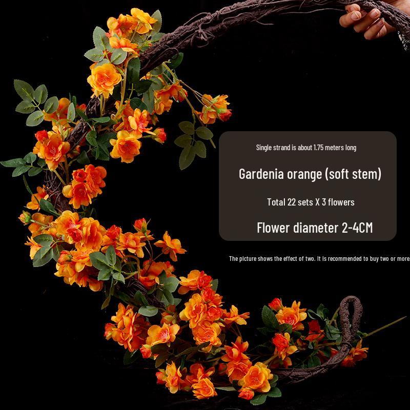 Artificial Rose Vine Hanging Basket and Arch Decoration