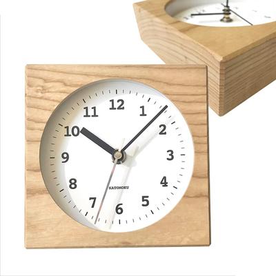 KATOMOKU Dual-use Clock 4 Natural km-95NARC Wall/desk Clock, Radio-controlled, Continuous Second Hand, 14cm