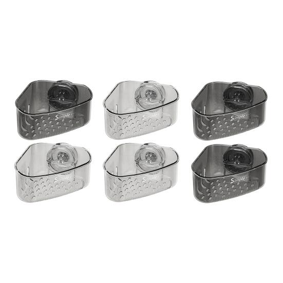 2Pcs Sink Drain Racks Sponge Holders Large Capacity Strong Load-bearing Suction Cup Triangle Storage Racks with Drain Hole