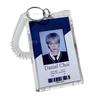 3-Inch Transparent Acrylic Card Holder Keychain - Holds Small Cards, Bus Cards, Meal Cards, Campus Cards
