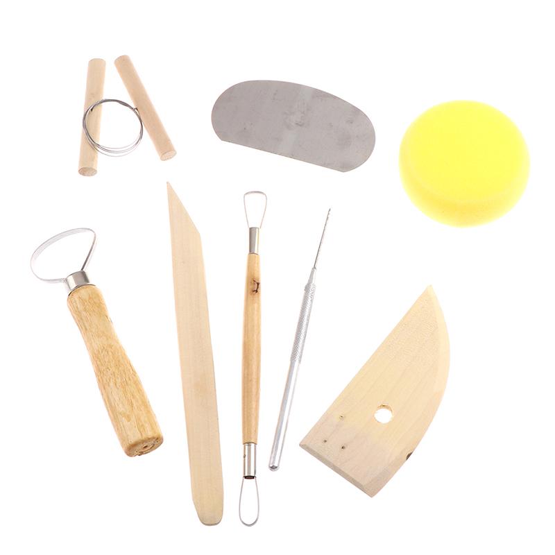 8Pcs/Set Pottery Diy Tool Clay Molding Ceramics Molding Tools Artwork Kit