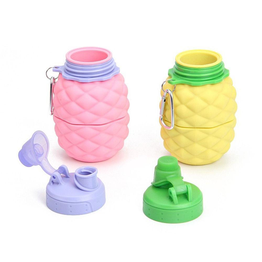 Fruit Shape Pineapple Sport Bottle Pineapple Collapsible Water Bottles Outdoor