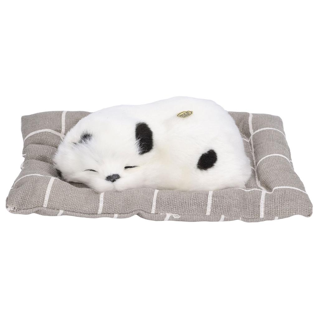 Make Sound Sleeping Dog Toy with Cloth Cushion Simulation Plush Dog Toy Small Dog Doll OrnamentsDalmatian