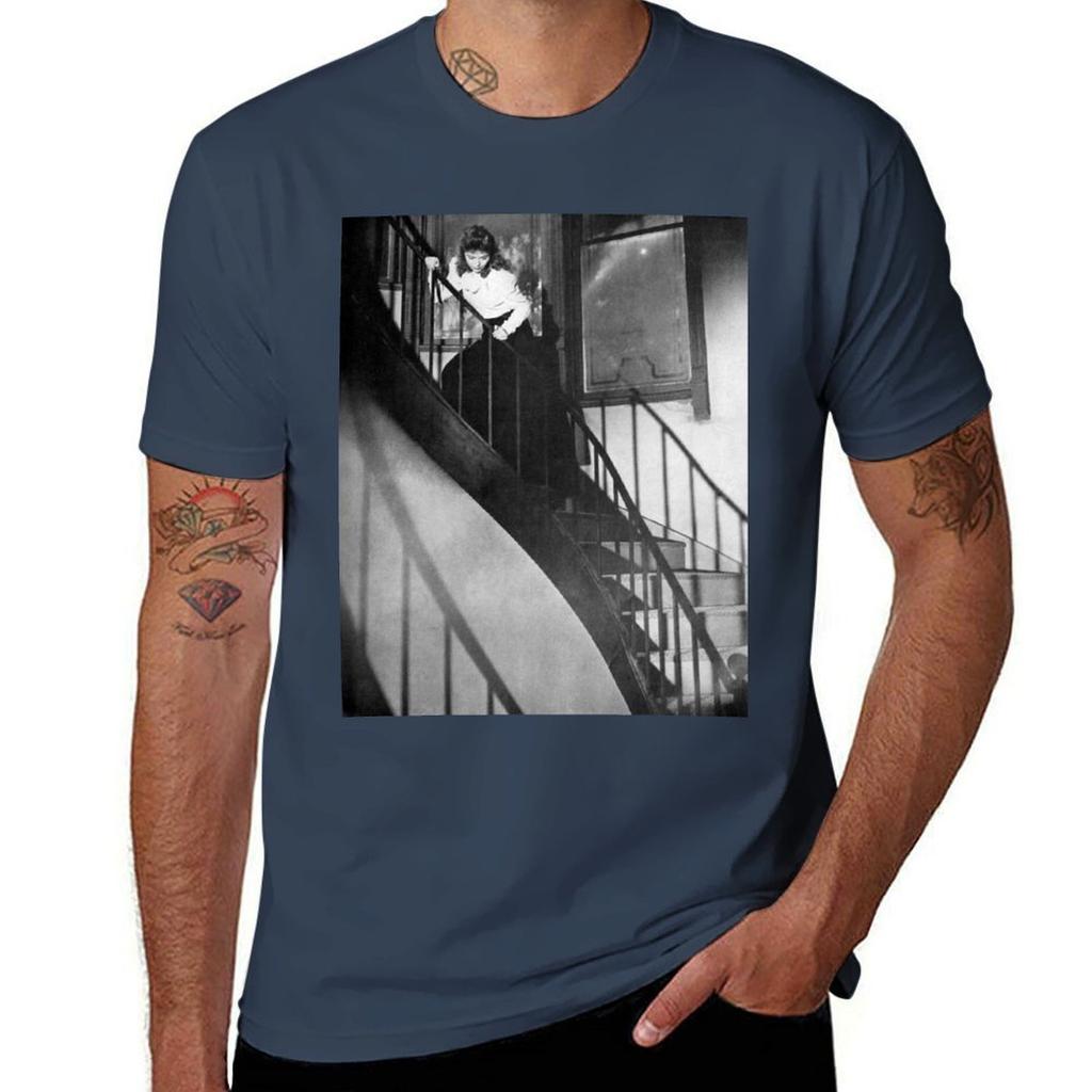 The Spiral Staircase Robert Siodmak vintage TShirt Casual Minimalist Short Sleeve Top