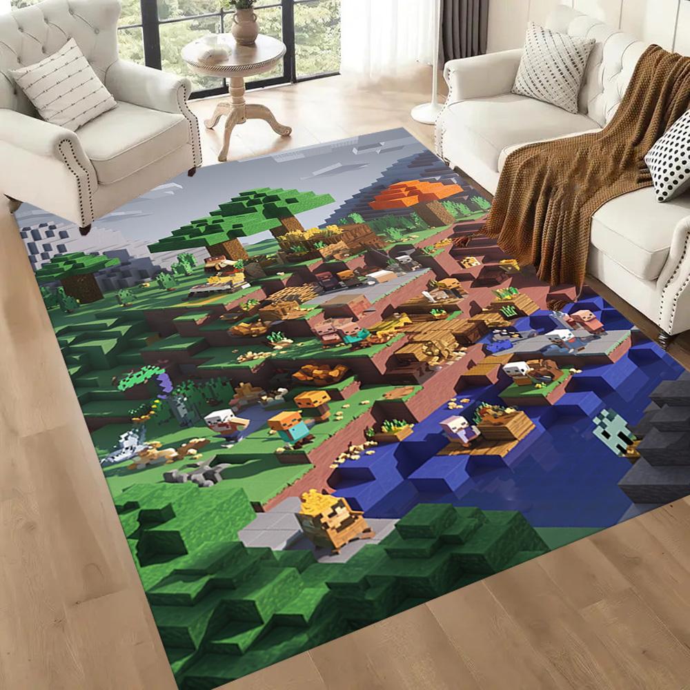 Minecraft 333 Area Rug Suitable for Kitchen Decorate room Living Rooms Entryway Anti-slip Rug Decorate Offices Spiritual Gift