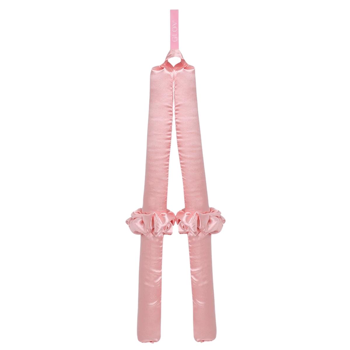 

Glov set for curling hair with a satin heatless curler and 2 elastics