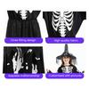 Glow in The Dark Witch Costume Halloween Cosplay Outfit for Kids Unisex Party Performance Robe for Halloween Parties And Festivals