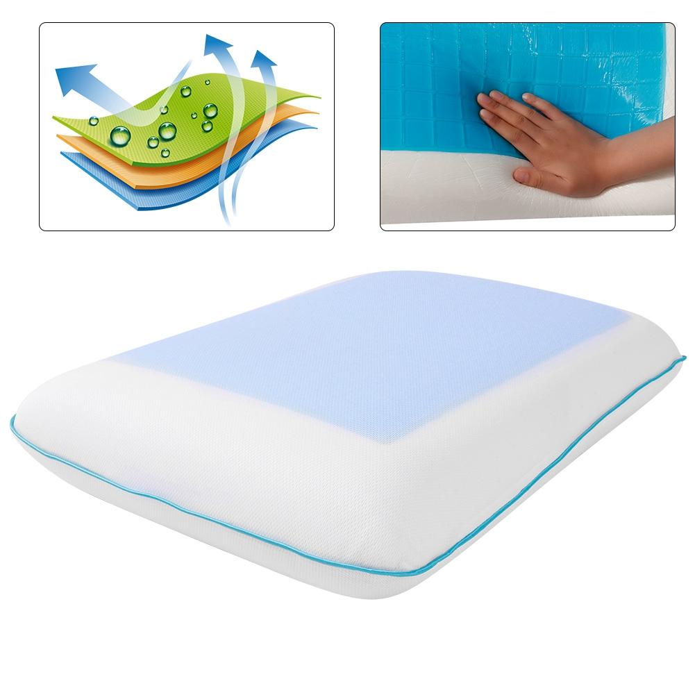 Soft Cool Gel Memory Foam Sleeping Pillow Neck Care Rest Breathable Cushion