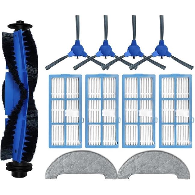 Compatible for Proscenic 850T Robotic Vacuum Cleaner Replacement Kit Mop Pad Replacement Parts Main Side Brush Hepa Filter Accessories(8 Pcs)
