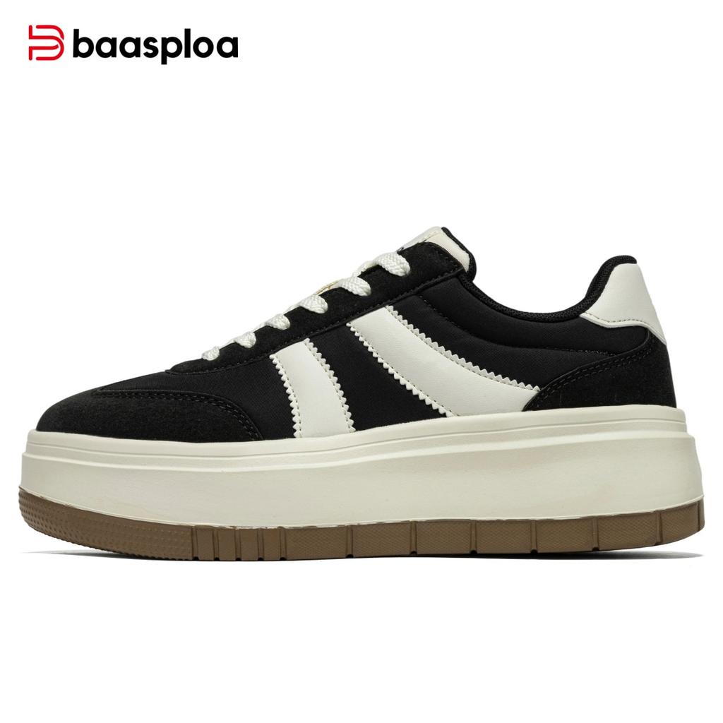 Baasploa women's board shoes are warm, comfortable, thick soled, height increasing sports shoes, lightweight casual shoes, retro and trendy shoes