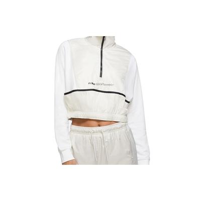 Sportswear Zip-Up Crop Hoodie Women Tops White CU6383-100