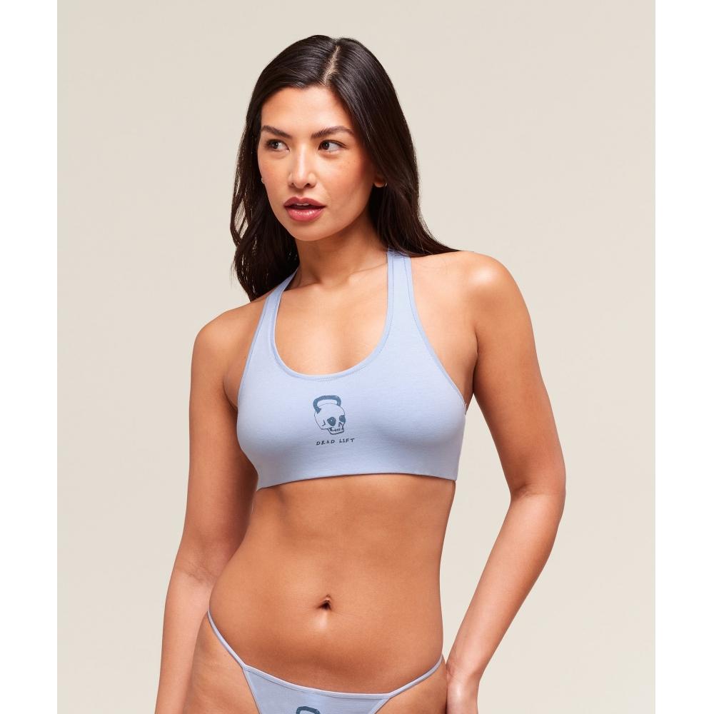 

Gymshark Deadlift Graphic Cotton Bralette Gentle Blue B2c7b Udbs XXL