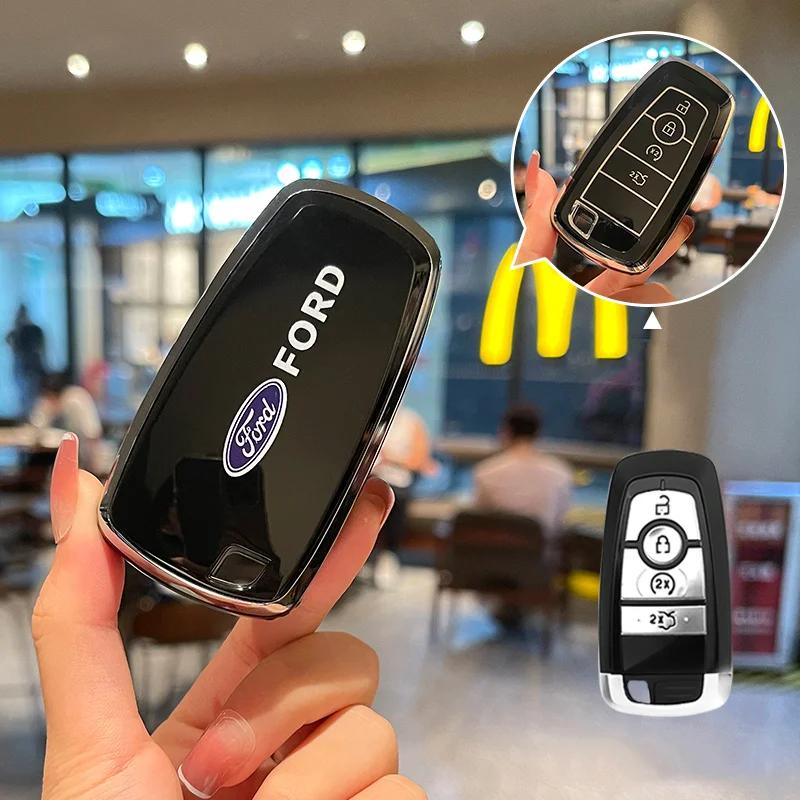 

New 2026 Car Sticker TPU Car Key Case Shell Cover Protector For Ford Fusion Ecosport Ranger Fiesta Everest Mondeo 2020 S Max Kug