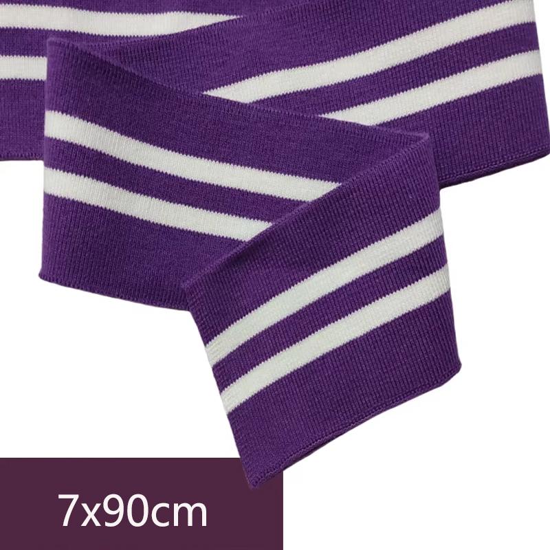 Ribbad Elastisk Stickad Halsringning Muddar Nederkant för Tröja Basebolluniform Jackor Ren Bomull DIY Sybehör Bredd 7cm