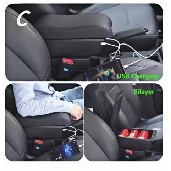 Armrest Box For Ford Focus 2 Mk2 2005 2006 2007 2008 2009 2010 2011 Arm Rest Center Console Modification Retrofit Parts