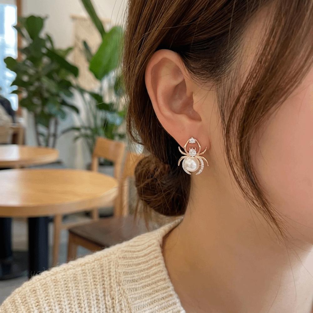 Imitation Pearl Simulated Pearl Earrings Gold Color Vintage Retro Jewelry For Women