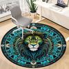 1pc Lion Mandala Artwork Chair Carpet for Office, Soft, Non-Slip Polyester Mat, Office, Entryway, Living Room, Bedroom,  yy251207245