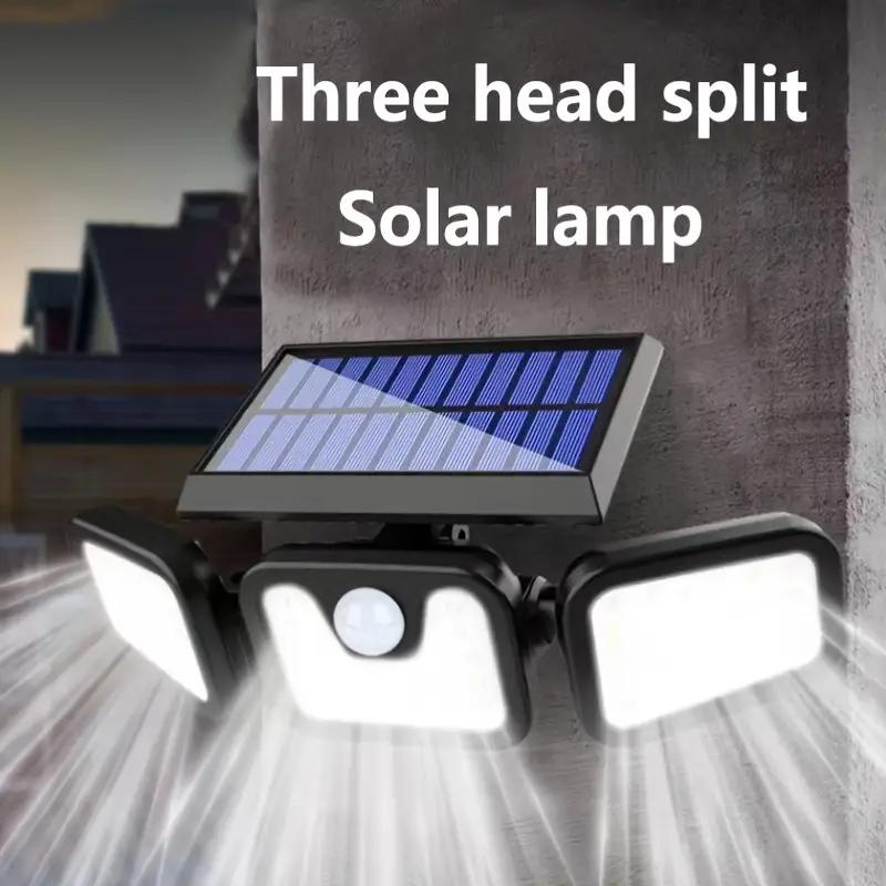 Solar Outdoor Lights: 74LED Outdoor Solar Lamp, Wall-mounted with Motion Sensor, Perfect for Garden, Courtyard, Garage, Porch.