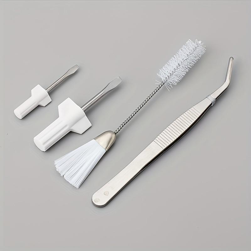 4pcs Set Sewing Machine Cleaning Brush Dust Tweezers Flat Mouth Screwdriver Tool