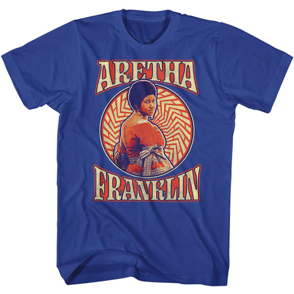 Aretha Franklin Pattern Circle Men T Shirt Queen Of Soul Music Merch S