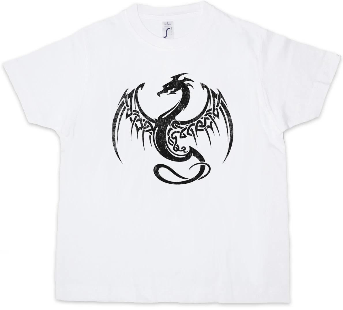 КЕЛЬТСКИЙ ДРАКОН I Детская футболка для мальчиков Кельтский крест Религия Культура Знак Символ 100