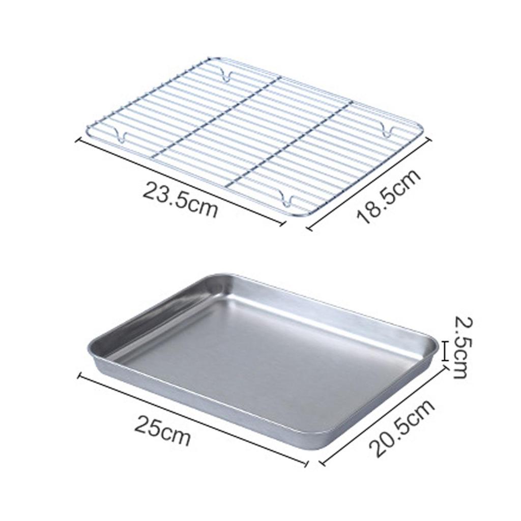 Pan Cookie with Wire Rack Heavy Duty Bakeware Bread Pans Cooling Oven Tray for Hotels