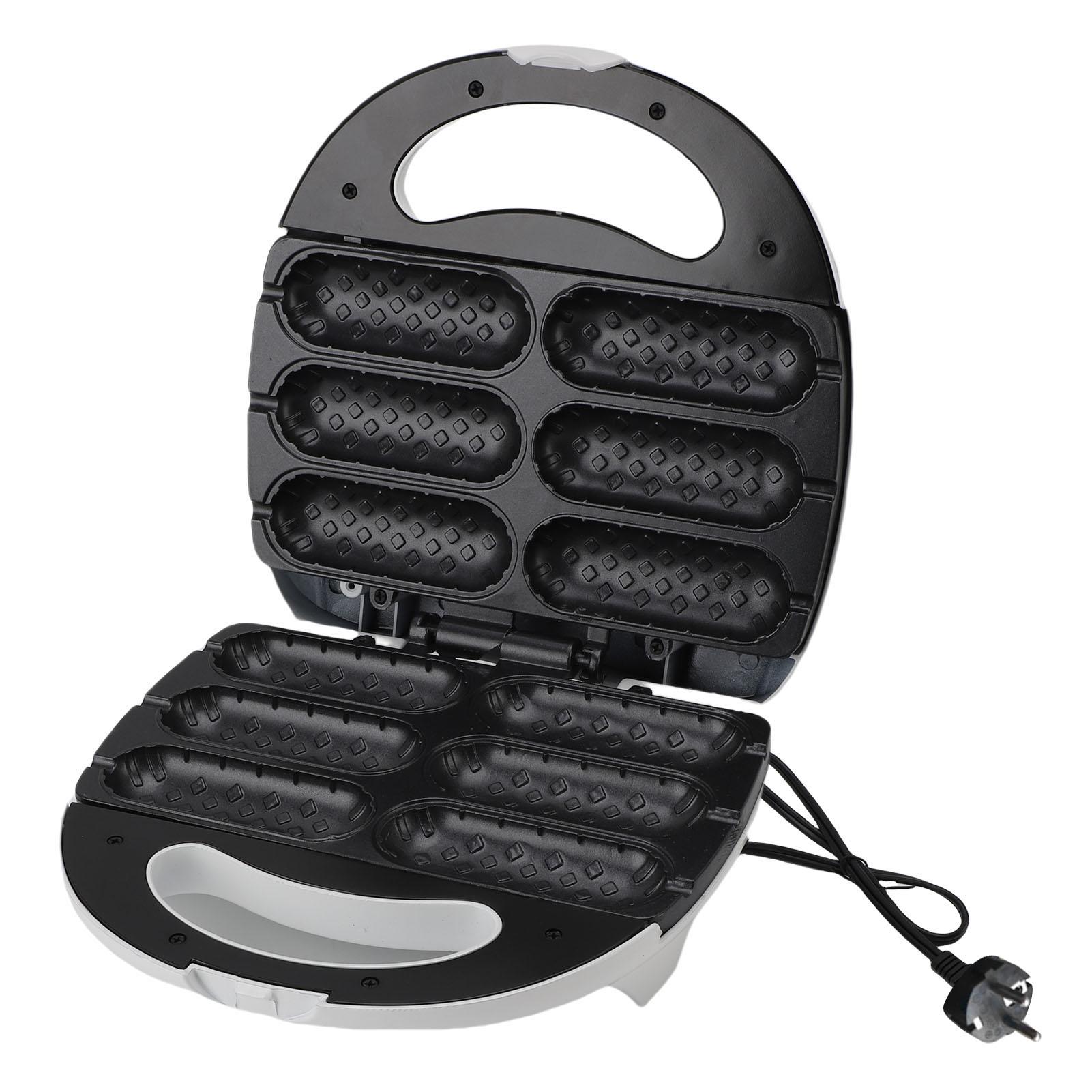 

Машина для приготовления хот-догов с антипригарным покрытием для завтрака, гриль-печь, 750 Вт, машина для приготовления сосисок в булочках для дома 220V EU Plug