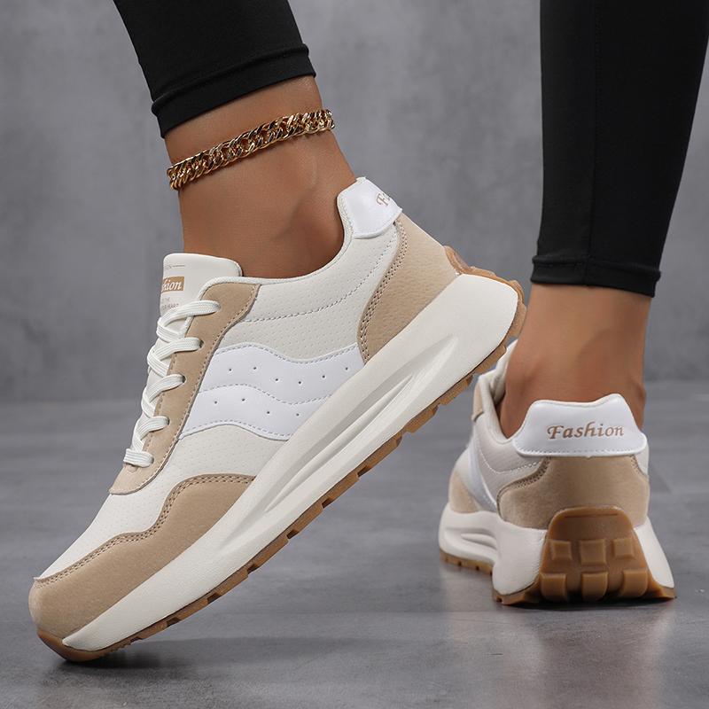 Women's Spring Autumn New Leather Sport Shoes Comfortable Breathable Casual Sneakers for Ladies