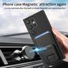 Simple bracket Suitable for Samsung S25Ultra card bag, mobile phone case, card insert, multi-angle bracket A36A55 protective case