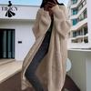 Damenmode, lässig, Herbst/Winter, einfarbig, mit Druck, lange Ärmel