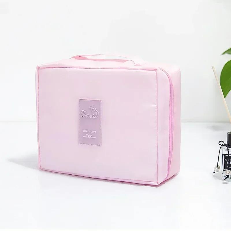 Large Travel Cosmetic Bag for Women Waterpfoof Tote Makeup Organizer Female Toiletry Kit Bag Make Up Case Storage Pouch Lady Box