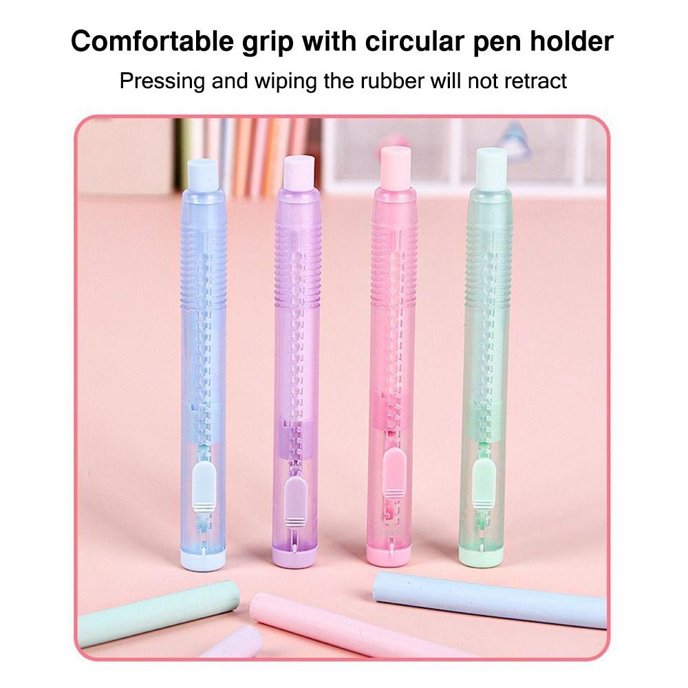 with Replaceable Core Pencil Rubber Retractable Retractable Eraser Push-out Eraser  Kids Gift