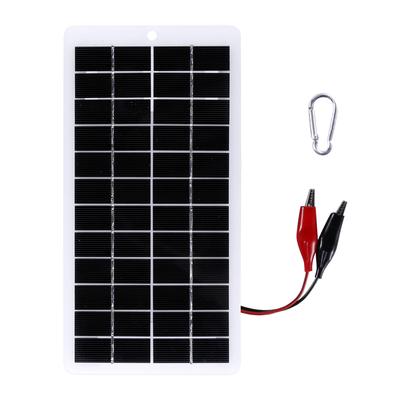 10W Solarladeger mit Karabiner 12V Solar Ladegerät Polysilizium Solar Ladeplatte Tragbar für Außenleuchte Pumpe