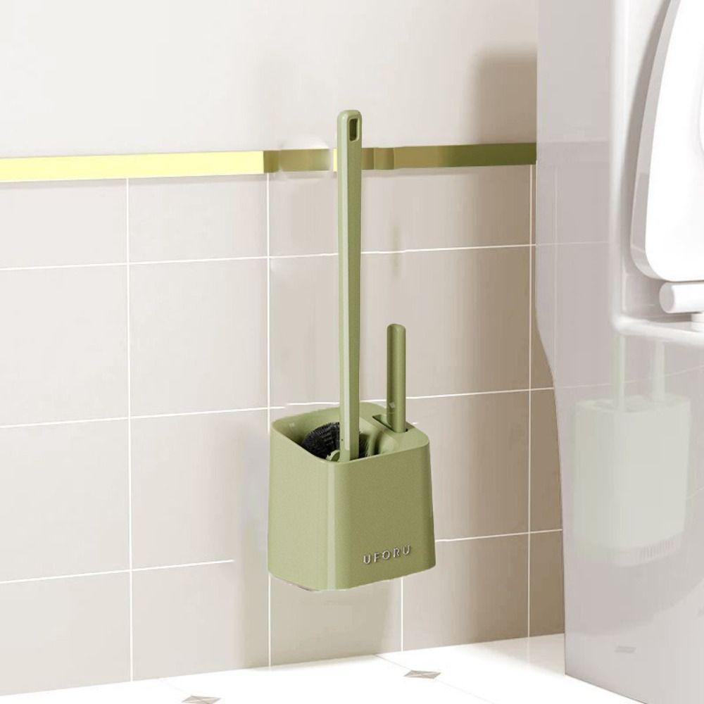 Brush Head Upward Toilet Cleaning Brush Non-Slip Toilet Cleaner Scrubber  Household