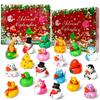 Christmas Kids Bath Toys Set With Squeaky Rubber Ducks For Holiday Play