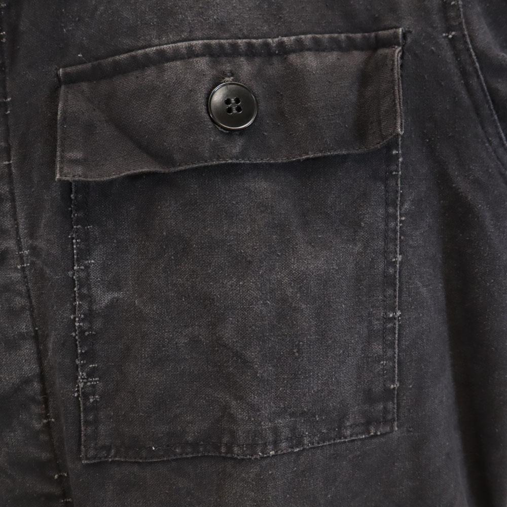 EAST GERMANY ARMY 70s 80s Vintage Work Jacket 48 Charcoal Gray Military Men's Used