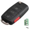 315Mhz 3 Buttons Car Key Fob Replacement Remote Transmitter Clicker Alarm W/ Key HLO1J0959753DC HLO1J0959753AM Fit for VWGood Product